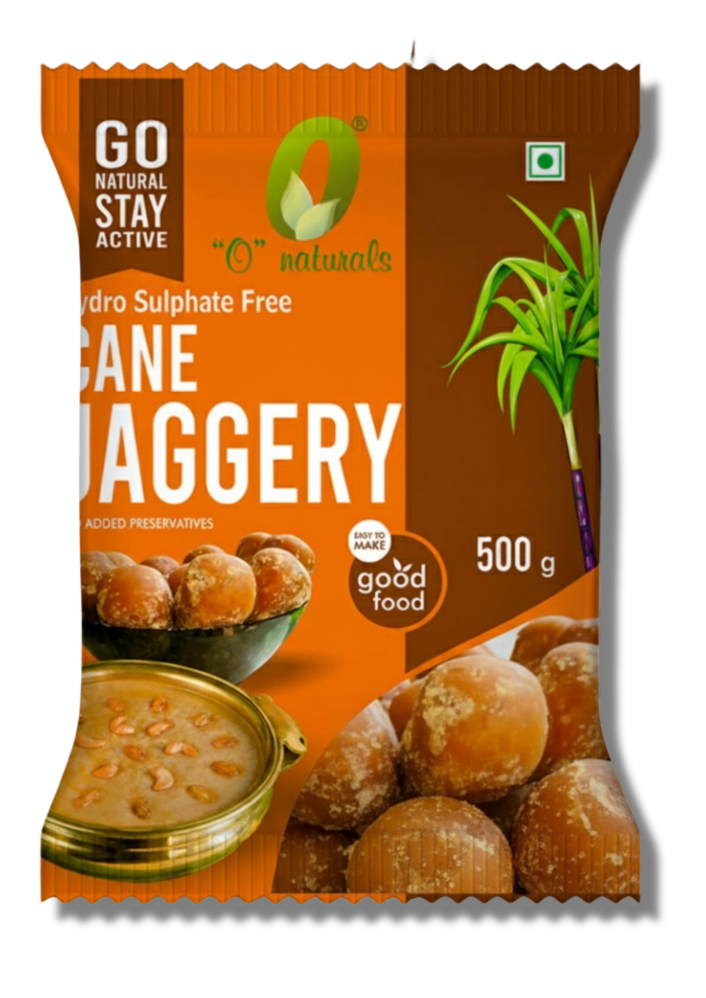 O Naturals Cane Jaggery – Hydro Sulphate Free (500g)